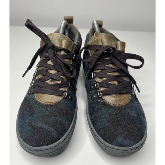 OTBT Green Lake Ankle Booties Womens 8.5M Blue Bronze Camo Leather Lace Up - Picture 2 of 10